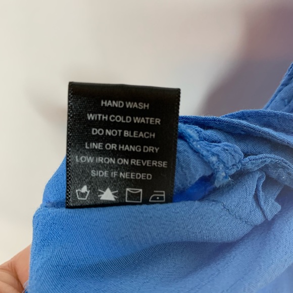 LA HEARTS Summer Beach Blue Tank Cut Out Details - Picture 9 of 9